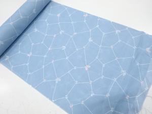 アンティーク　駒絽　石畳に蝶模様はぎれ反物